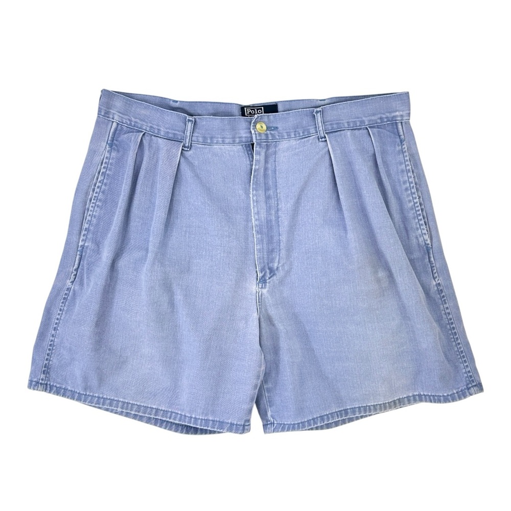 Polo Ralph Lauren RARE Vintage Made in USA Blue Cotton Shorts sz 34